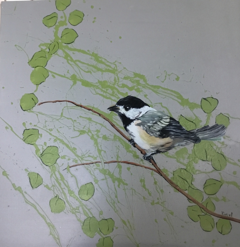 Black-capped Chickadee by artist Kim van Rijswijck